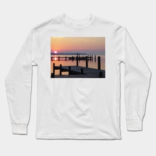 Sunrising on the docks in Virginia Long Sleeve T-Shirt